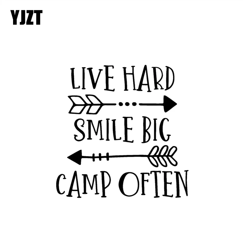 YJZT 13CM*13CM LIVE HARD SMILE BIG CAMP OFTEN Arrows Funny Car Sticker Vinyl Decal Black Silver C10-02138
YJZT 13CM*13CM LIVE HARD SMILE BIG CAMP OFTEN Arrows Funny Car Sticker Vinyl Decal Black Silver C10-02138