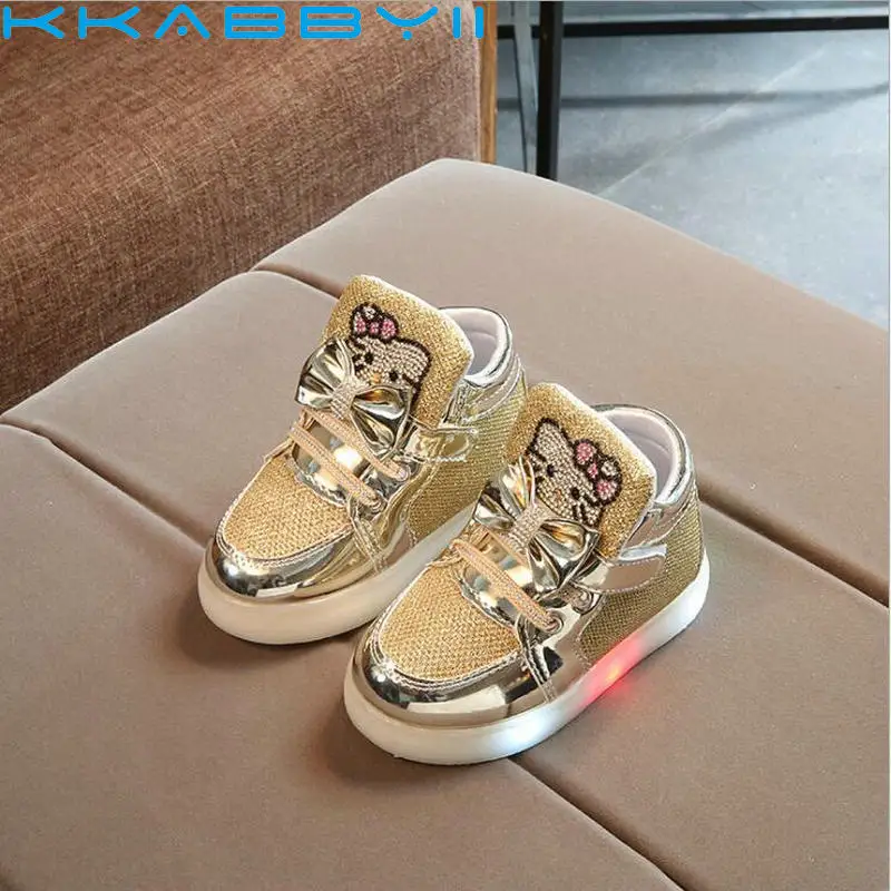 Children Shoes With LED Light 2018 Spring Girls Fashion Glowing Sneakers Kids Cartoon Kitty Flats Shoes Kids Light Up Shoes
Children Shoes With LED Light 2018 Spring Girls Fashion Glowing Sneakers Kids Cartoon Kitty Flats Shoes Kids Light Up Shoes