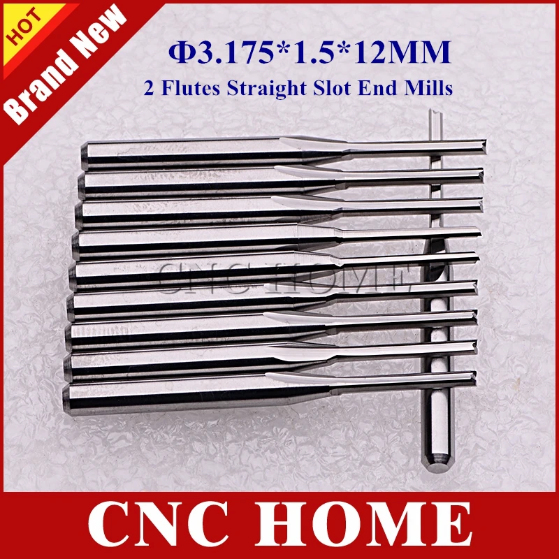 10pcs 3.175*1.5*12MM Double Straight Flute CNC Cutter Bits Carbide CNC Router Bit Wood Cutter for Milling Engraving CNC Machine
10pcs 3.175*1.5*12MM Double Straight Flute CNC Cutter Bits Carbide CNC Router Bit Wood Cutter for Milling Engraving CNC Machine