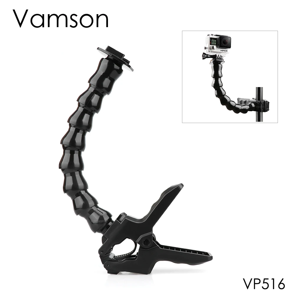 Vamson for GoPro Accessories Jaws Flex Clamp Mount Adjustable Neck For GoPro Hero 4 3+ 3 for Sj4000 for Xiaomi for yi VP516
Vamson for GoPro Accessories Jaws Flex Clamp Mount Adjustable Neck For GoPro Hero 4 3+ 3 for Sj4000 for Xiaomi for yi VP516