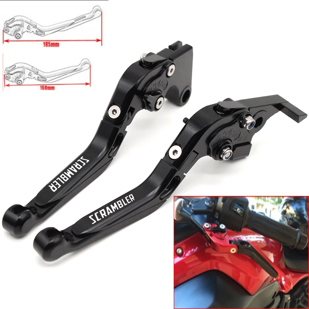 Motorcycle CNC Adjustable Foldable brake Clutch Levers for Ducati Scrambler Cafe Racer 2017 with Logo (SCRAMBLER)
Motorcycle CNC Adjustable Foldable brake Clutch Levers for Ducati Scrambler Cafe Racer 2017 with Logo (SCRAMBLER)