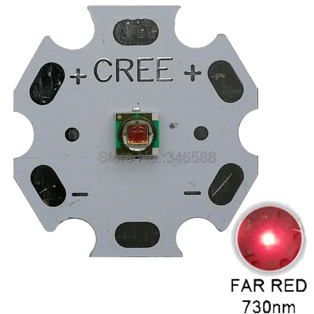 

10pcs 1W 3W Cree XLamp XPE XP-E Far Red 730nm High Power LED Beads 1.9-2.4V 350-1000mA Plant Grow LED Emitter Bulb Lamp