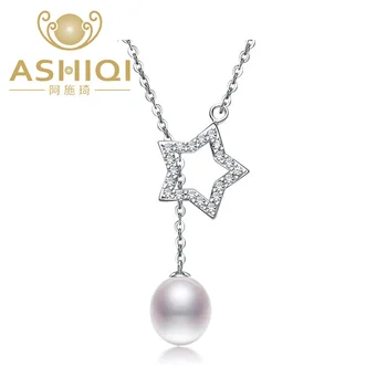 ASHIQI 9-10mm Natural pearl necklace 925 sterling silver necklace pendant for women real freshwater pearl jewelry necklace
ASHIQI 9-10mm Natural pearl necklace 925 sterling silver necklace pendant for women real freshwater pearl jewelry necklace