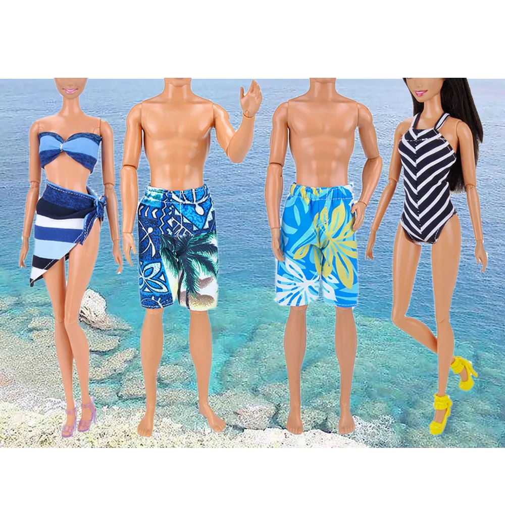 Besegad 4 Sets Mini Girl Doll Bikini Summer Swimsuit Beach Suits Boy Doll Beach Pants Clothes Accessories for Barbie Toys
Besegad 4 Sets Mini Girl Doll Bikini Summer Swimsuit Beach Suits Boy Doll Beach Pants Clothes Accessories for Barbie Toys