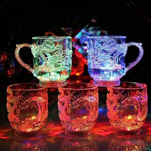 Creative Dragon LED Inductive Rainbow Party Flashing Light Whisky Mug Beer Cup
Creative Dragon LED Inductive Rainbow Party Flashing Light Whisky Mug Beer Cup