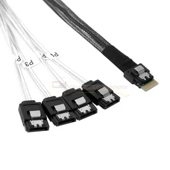 Slim Line SAS 4.0 SFF-8654 4i 38pin Host to 4 SATA 7pin Target Hard Disk Fanout Raid Cable 50cm
Slim Line SAS 4.0 SFF-8654 4i 38pin Host to 4 SATA 7pin Target Hard Disk Fanout Raid Cable 50cm