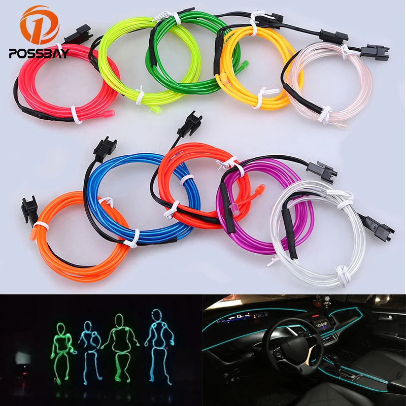 POSSBAY 2M Auto Car EL LED Decoration Lights Flexible Car Interior Atmosphere Lamps Neon Light for Dance Wedding Birthday Party
POSSBAY 2M Auto Car EL LED Decoration Lights Flexible Car Interior Atmosphere Lamps Neon Light for Dance Wedding Birthday Party