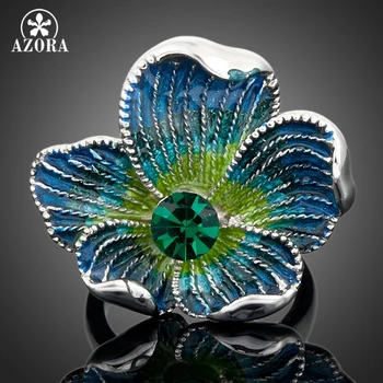 AZORA White Gold Color Blue Stellux Austrian Crystal Multicolour Flower Pattern Ring TR0021
AZORA White Gold Color Blue Stellux Austrian Crystal Multicolour Flower Pattern Ring TR0021