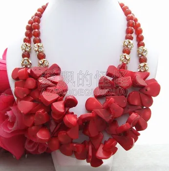 N101212 20" 2Strands Coral Carnelian Necklace
N101212 20" 2Strands Coral Carnelian Necklace