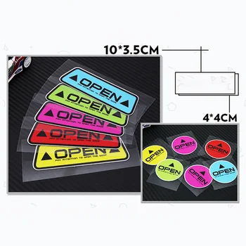 4pcs Car door safety anti-collision warning reflective stickers OPEN stickers long-distance reflective paper decorative stickers
4pcs Car door safety anti-collision warning reflective stickers OPEN stickers long-distance reflective paper decorative stickers