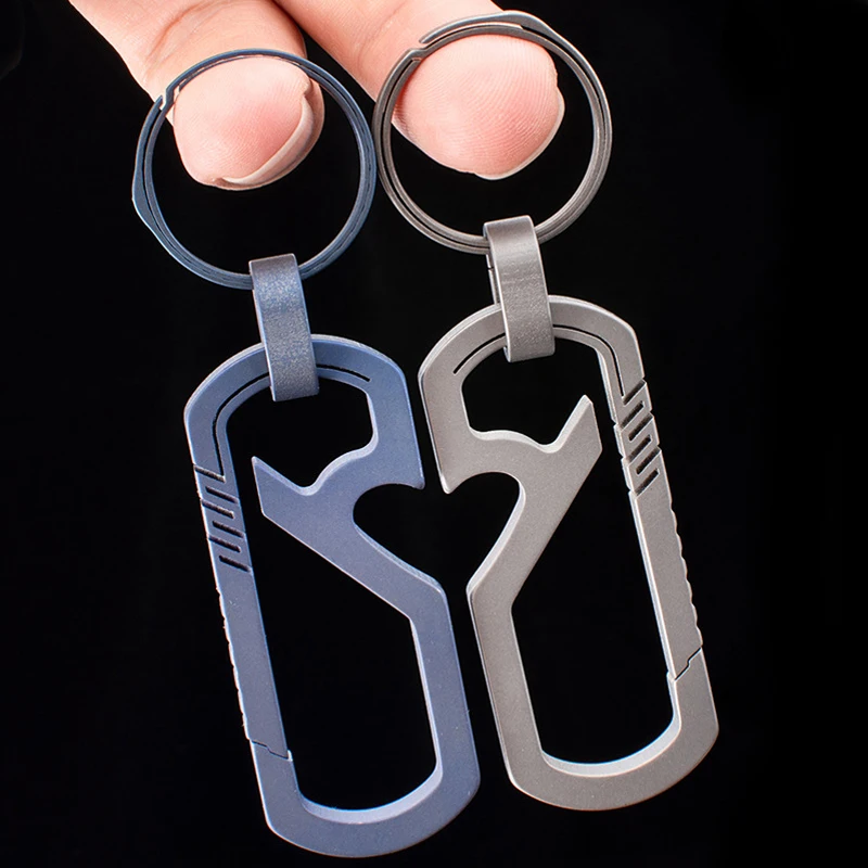 Multifunction Titanium Keychain Waist Hanging Key Ring Outdoor EDC Carabiner Bottle Opener
Multifunction Titanium Keychain Waist Hanging Key Ring Outdoor EDC Carabiner Bottle Opener