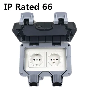 IP66 EU and French Standard, Weatherproof Waterproof Outdoor Wall Power Socket 16A Electrical Outlet Grounded AC 250V~
IP66 EU and French Standard, Weatherproof Waterproof Outdoor Wall Power Socket 16A Electrical Outlet Grounded AC 250V~