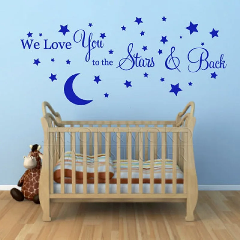 Removable Wall Sticker Mural Decal Kids Bedroom Room We Love You To The Stars And Back Moon Words Quote Vinyl Home Decor
Removable Wall Sticker Mural Decal Kids Bedroom Room We Love You To The Stars And Back Moon Words Quote Vinyl Home Decor