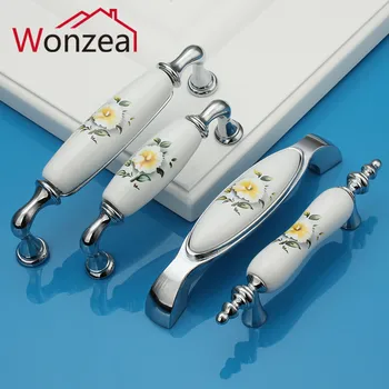 Zinc Alloy and Furniture White Ceramic Knobs Handles With Yellow Flower print cabinet pulls drawer knobs For kitchen cupboard
Zinc Alloy and Furniture White Ceramic Knobs Handles With Yellow Flower print cabinet pulls drawer knobs For kitchen cupboard