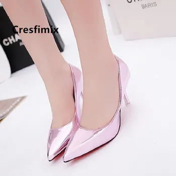 Cresfimix talon femme women sweet silver wedding heels lady fashion comfortable slip on high heel shoes sweet pink pumps a5044b 
Cresfimix talon femme women sweet silver wedding heels lady fashion comfortable slip on high heel shoes sweet pink pumps a5044b
