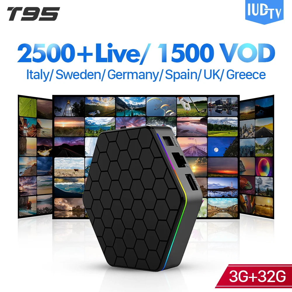 IUDTV Sweden Spain Turkey Portugal IPTV 1 Year T95Z Plus 3+32G BT Dual-Band WIFI IPTV Android 7.1 UK Italia IP TV Germany Box
IUDTV Sweden Spain Turkey Portugal IPTV 1 Year T95Z Plus 3+32G BT Dual-Band WIFI IPTV Android 7.1 UK Italia IP TV Germany Box