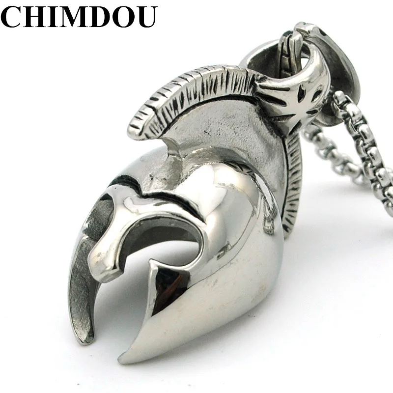 CHIMDOU 2017 New Retro Ancient Greece Spartan Warrior Helmet Mens Pendant Necklace 316L Stainless Steel Jewelry Man Party gift
CHIMDOU 2017 New Retro Ancient Greece Spartan Warrior Helmet Mens Pendant Necklace 316L Stainless Steel Jewelry Man Party gift