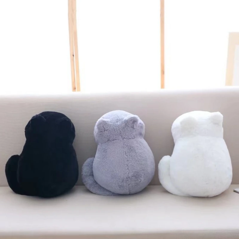 Cute Fat Cat Back View Short Plush Pillow Black Gray White Color for Home Room Sofa Decoration Portable Cartoon Dolls Cleanable
Cute Fat Cat Back View Short Plush Pillow Black Gray White Color for Home Room Sofa Decoration Portable Cartoon Dolls Cleanable