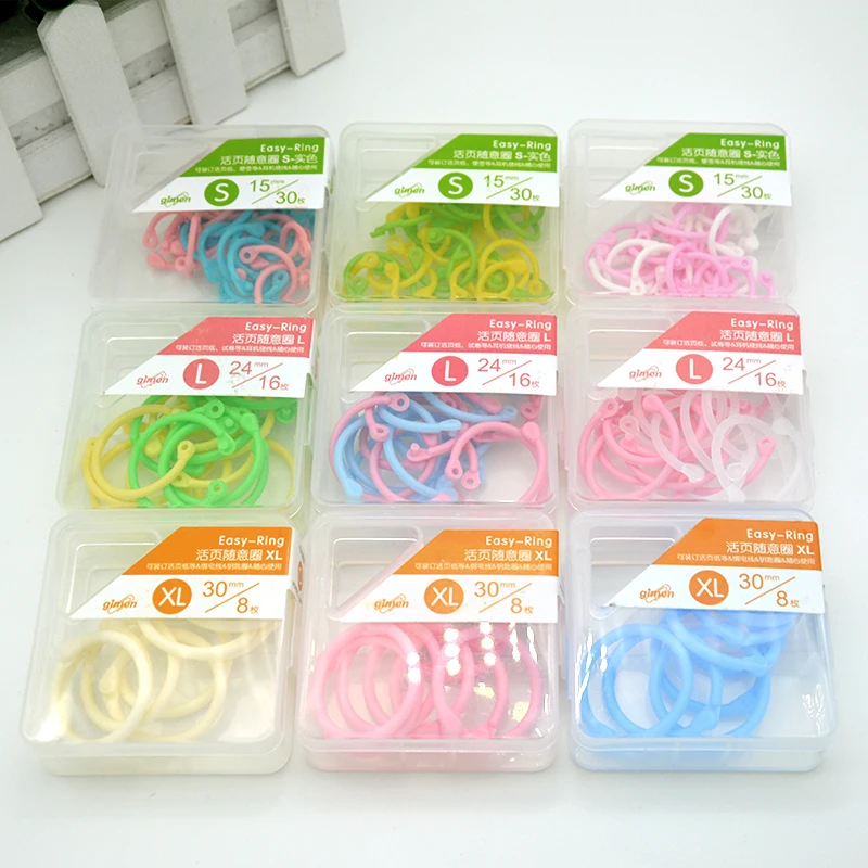 Creative Plastic 30mm/24mm/15mm Multi-Function Circle Ring DIY Albums Loose-Leaf Book Binder Office Binding Supplies
Creative Plastic 30mm/24mm/15mm Multi-Function Circle Ring DIY Albums Loose-Leaf Book Binder Office Binding Supplies