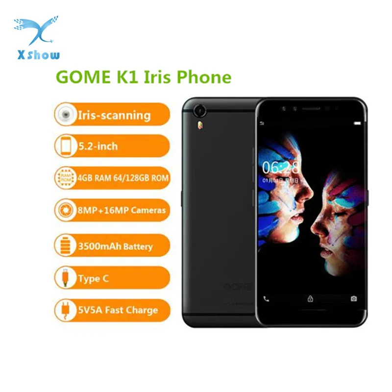 

GOME K1 4GB RAM Cellphone Helio P20 MTK6757 2.3GHz Octa Core 5.2" FHD Screen Android 6.0 Touch ID 4G LTE