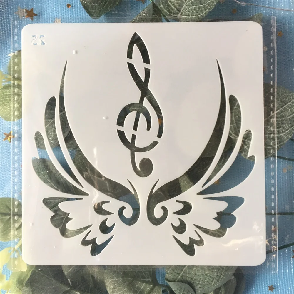 New 13cm Wing Music Note DIY Layering Stencils Wall Painting Scrapbook Coloring Embossing Album Decorative Card Template
New 13cm Wing Music Note DIY Layering Stencils Wall Painting Scrapbook Coloring Embossing Album Decorative Card Template