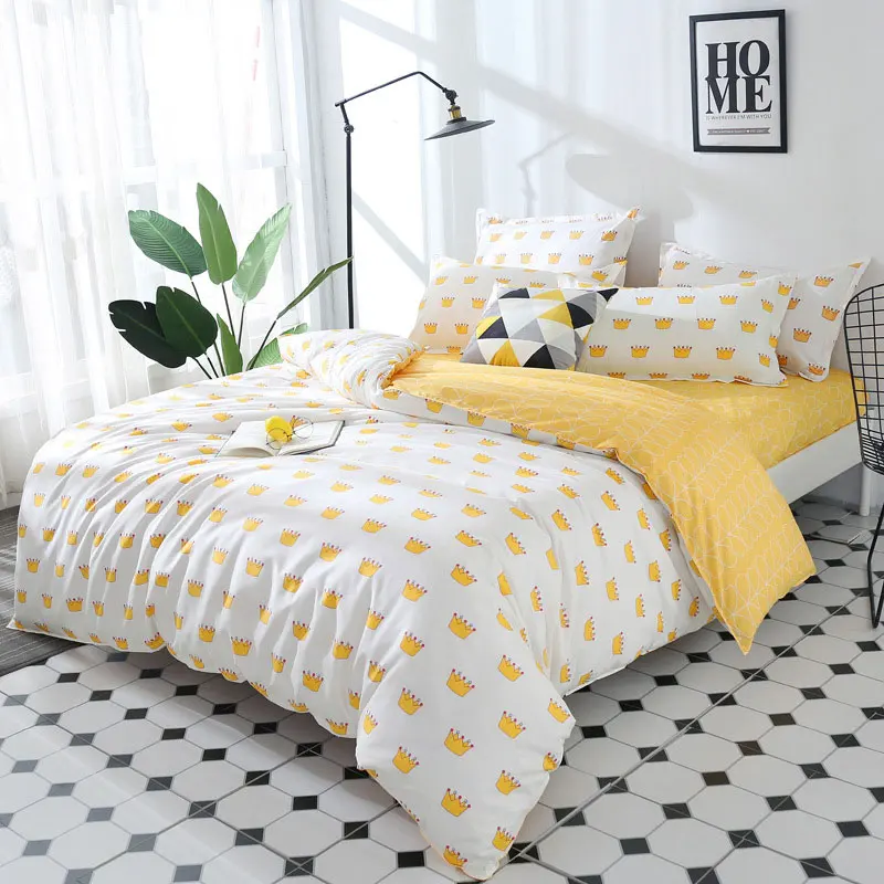 Crown 4pcs Girl Boy Kid Bed Cover Set Cartoon Duvet Cover Adult Child Bed Sheets And Pillowcases Comforter Bedding Set 2TJ-61003
Crown 4pcs Girl Boy Kid Bed Cover Set Cartoon Duvet Cover Adult Child Bed Sheets And Pillowcases Comforter Bedding Set 2TJ-61003