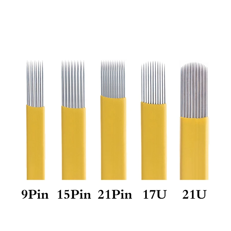 20pcs 9/15/17/21 Double Needles Blade Permanent Eeybrow tattoo needle tips Manual Beauty Makeup microblading blades fog eyebrow
20pcs 9/15/17/21 Double Needles Blade Permanent Eeybrow tattoo needle tips Manual Beauty Makeup microblading blades fog eyebrow