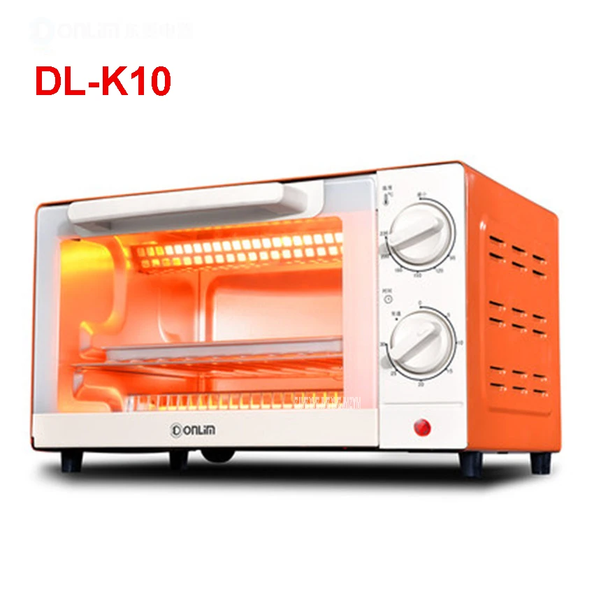 Image 220V  50hz DL K10 electric oven household 10 liters baking multi functional small oven temperature control mini cake 1000W