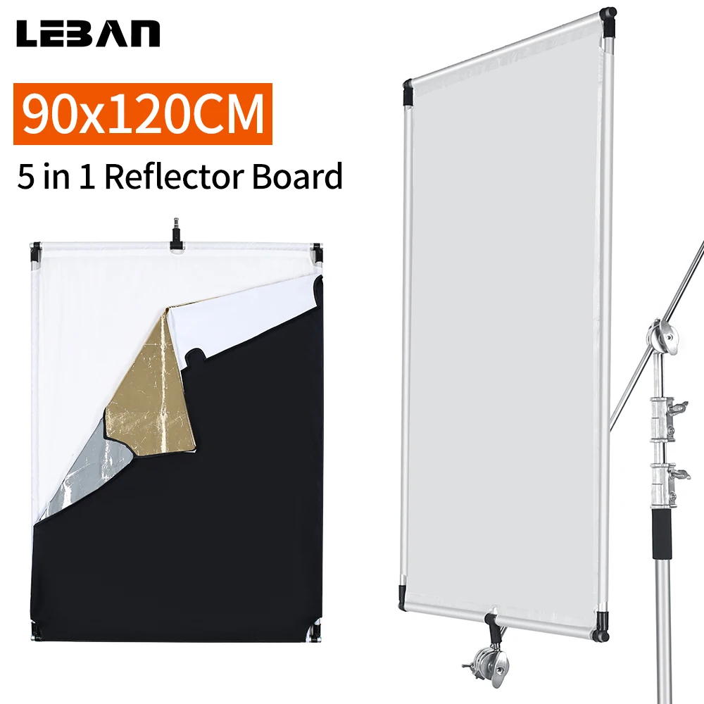 90x120cm Sun Scrim Aluminum Alloy Frame with Large 5in1 Black Silver Gold White Diffuser Reflector for Professional Photography
90x120cm Sun Scrim Aluminum Alloy Frame with Large 5in1 Black Silver Gold White Diffuser Reflector for Professional Photography