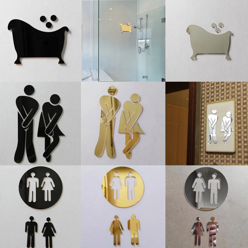 3D Mirror Sticker Funny WC Toilet Door Entrance Sign Men Women Bathroom DIY Wall Sticker Decals Bar Home Decor
3D Mirror Sticker Funny WC Toilet Door Entrance Sign Men Women Bathroom DIY Wall Sticker Decals Bar Home Decor