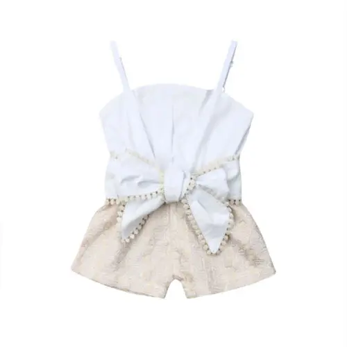 Sleeveless Kid Baby Girl Lace Sling Openwork Bow Rompers Summer Clothes Casual plain Outfits roupa Infantil Clothing costume
Sleeveless Kid Baby Girl Lace Sling Openwork Bow Rompers Summer Clothes Casual plain Outfits roupa Infantil Clothing costume