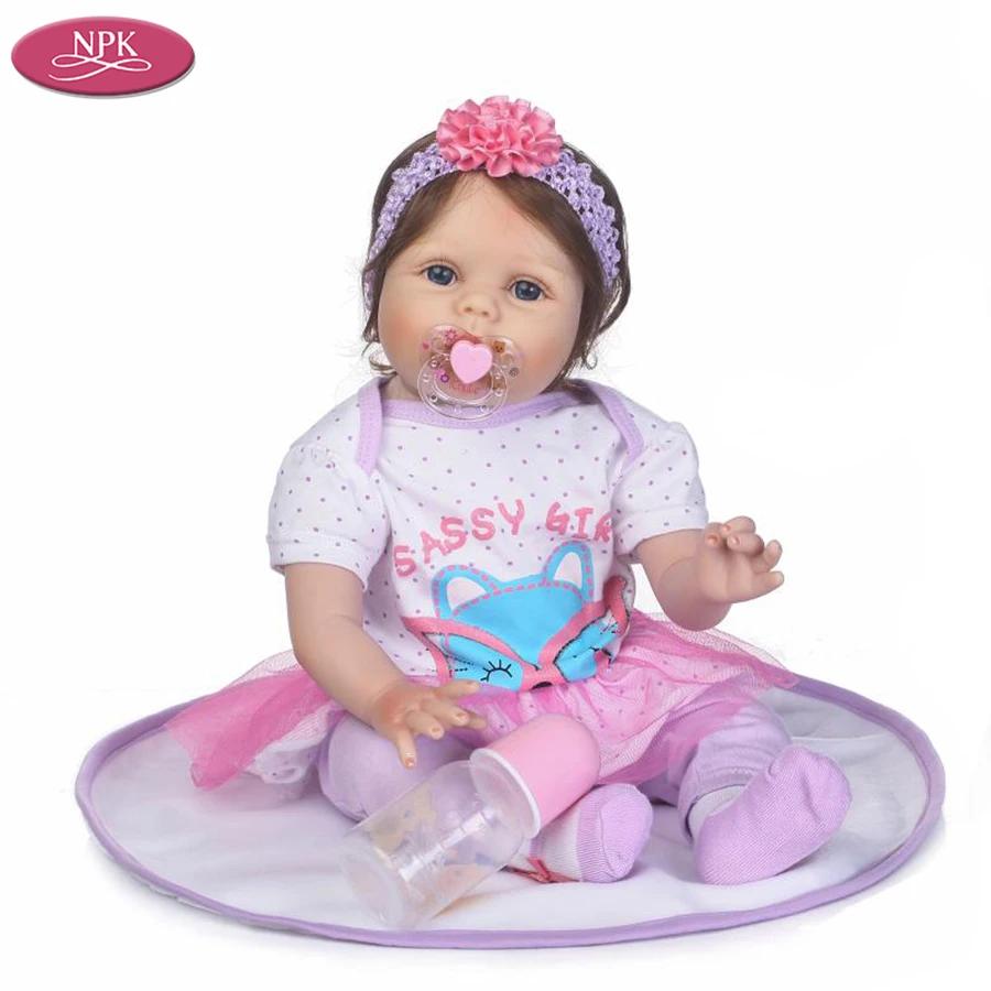NPK 22" Girl Doll Reborn Baby Silicone Vinyl Children Play house Toys Bebe Gift Realista Boneca Lifelike Reborn Babies Doll
NPK 22" Girl Doll Reborn Baby Silicone Vinyl Children Play house Toys Bebe Gift Realista Boneca Lifelike Reborn Babies Doll