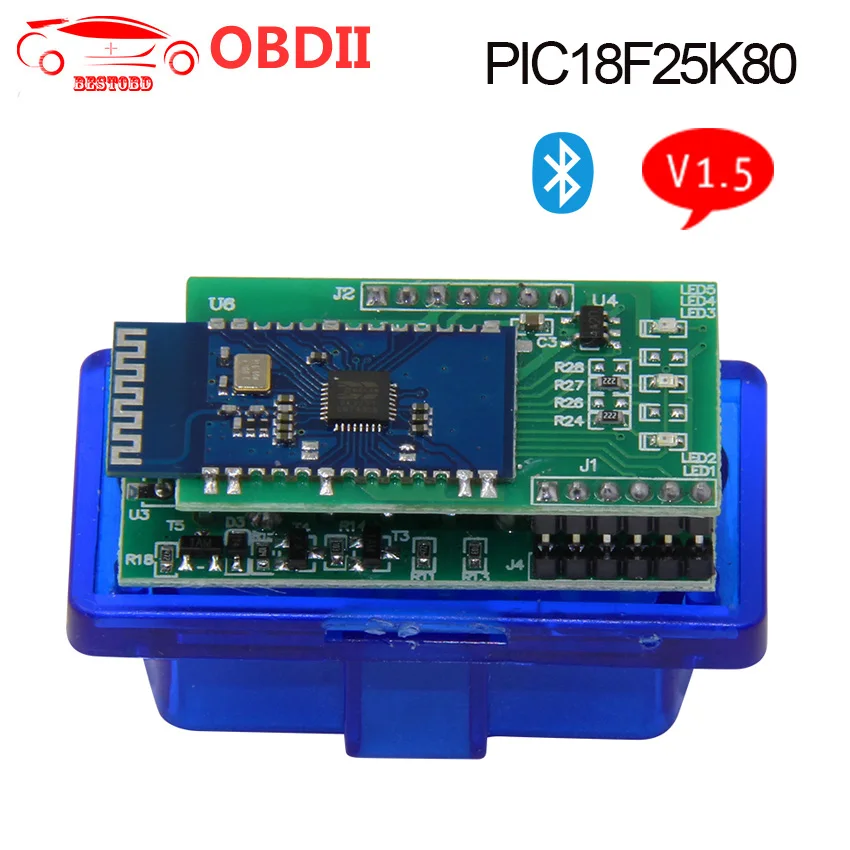 (10pcs/lot) Super Mini ELM327 v1.5 With PIC18F25K80 Chip OBD2 Scanner Bluetooth OBDII Adapter CAN for Android Torque Windows
(10pcs/lot) Super Mini ELM327 v1.5 With PIC18F25K80 Chip OBD2 Scanner Bluetooth OBDII Adapter CAN for Android Torque Windows
