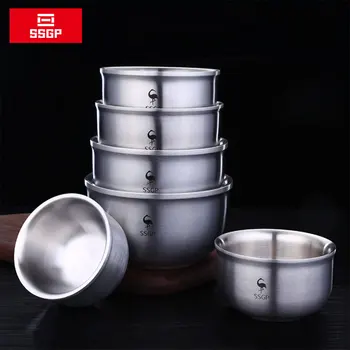 SSGP 304 Stainless Steel Bowl Double Anti-Scalding Food Container Korean Rice Salad Bowl Ramen Instant Noodles Soup Bowl Metal
SSGP 304 Stainless Steel Bowl Double Anti-Scalding Food Container Korean Rice Salad Bowl Ramen Instant Noodles Soup Bowl Metal