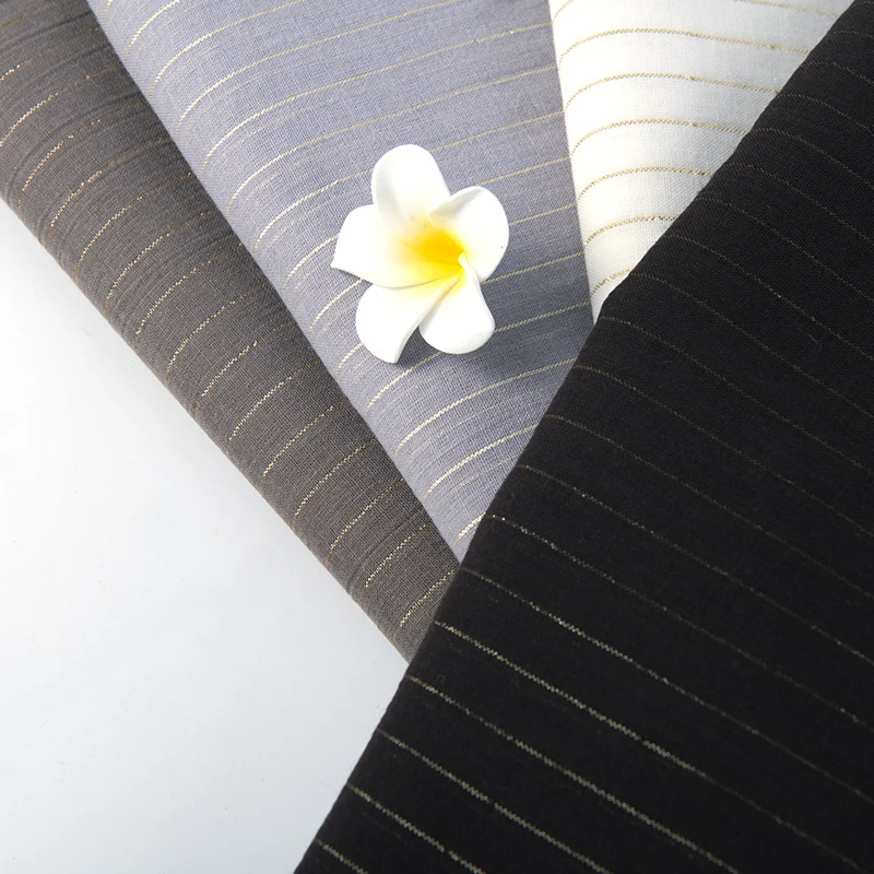 Xintianji breathable Vertical stripes fabric 90%cotton 2%lurex for shirt dress in summer 50*150cm/piece W300012
Xintianji breathable Vertical stripes fabric 90%cotton 2%lurex for shirt dress in summer 50*150cm/piece W300012