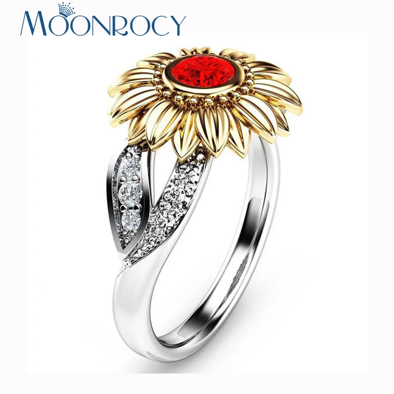MOONROCY Silver Color CZ Fashion White Purple Red Blue Crystal Rings Sunflower Jewelry Wholesale for Women Gift Drop Shipping
MOONROCY Silver Color CZ Fashion White Purple Red Blue Crystal Rings Sunflower Jewelry Wholesale for Women Gift Drop Shipping