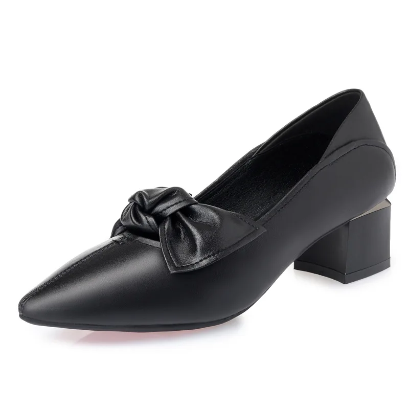 Most Popular 2022 Newest Spring Pointed Bow Full Genuine Leather Shoes Woman Shoes High Heels Square Heel Fashion Shoes Tide
Most Popular 2022 Newest Spring Pointed Bow Full Genuine Leather Shoes Woman Shoes High Heels Square Heel Fashion Shoes Tide