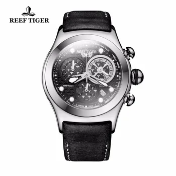 Reef Tiger/RT Luminous Mens Sport Watches Genuine Leather Strap Steel Watches Chronograph RGA782
Reef Tiger/RT Luminous Mens Sport Watches Genuine Leather Strap Steel Watches Chronograph RGA782