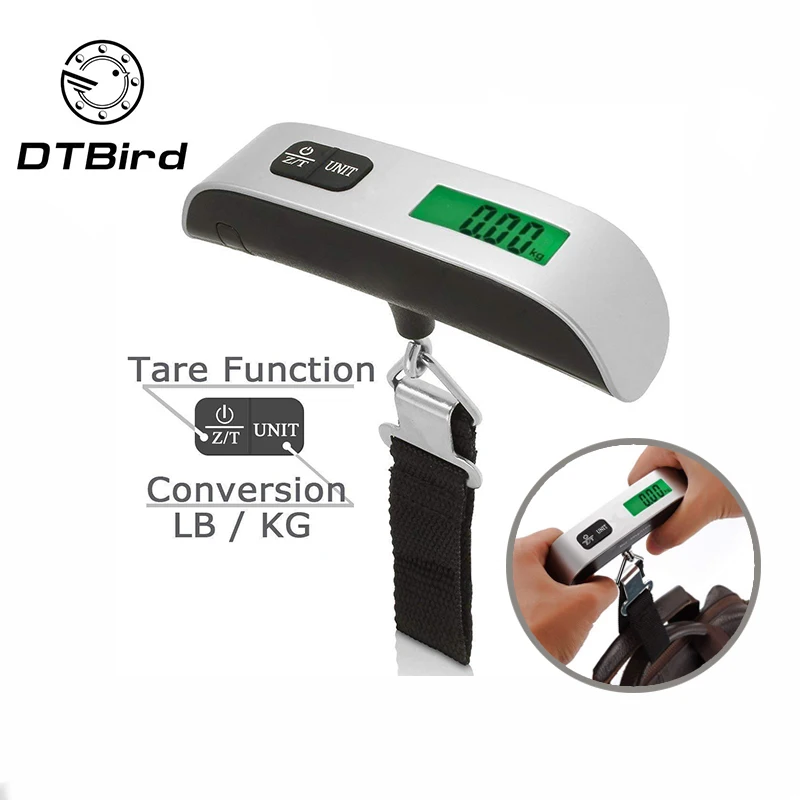 110lb/50kg Luggage Scale Electronic Digital Portable Suitcase Travel Scale Weighs Baggage Bag Hanging Scales Balance Weight LCD
110lb/50kg Luggage Scale Electronic Digital Portable Suitcase Travel Scale Weighs Baggage Bag Hanging Scales Balance Weight LCD