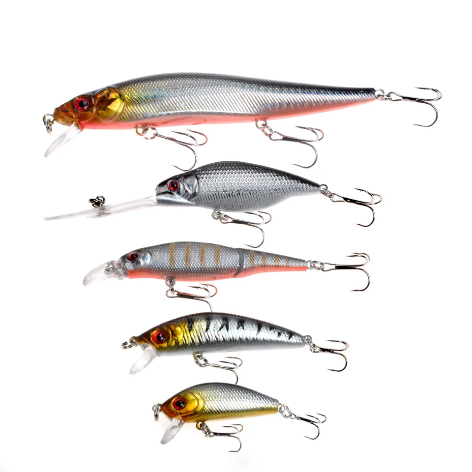 LEOSPORT 5pcs/lots hard plastic Minnow Lures treble hooks artificial bait fishing material crap swimbait japan Set
LEOSPORT 5pcs/lots hard plastic Minnow Lures treble hooks artificial bait fishing material crap swimbait japan Set