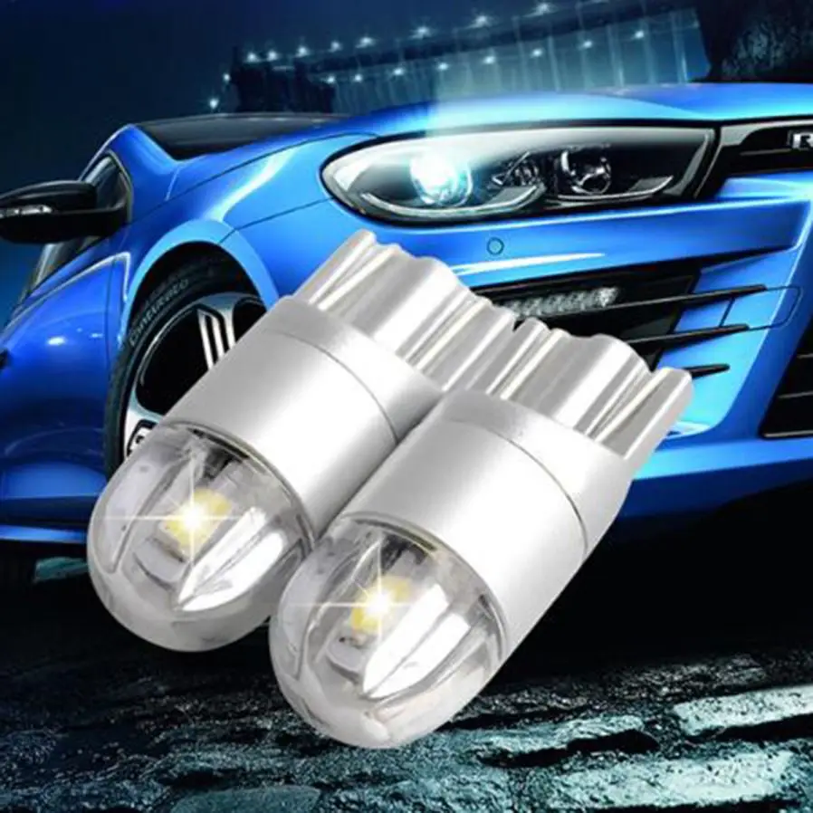 

2Pcs T10 W5W 2W 6000K Cars From Canbus Led Light-Emitting Diodes 3030 Independent Led Bulb No Errors Univ era Auto Lamp DC 12V