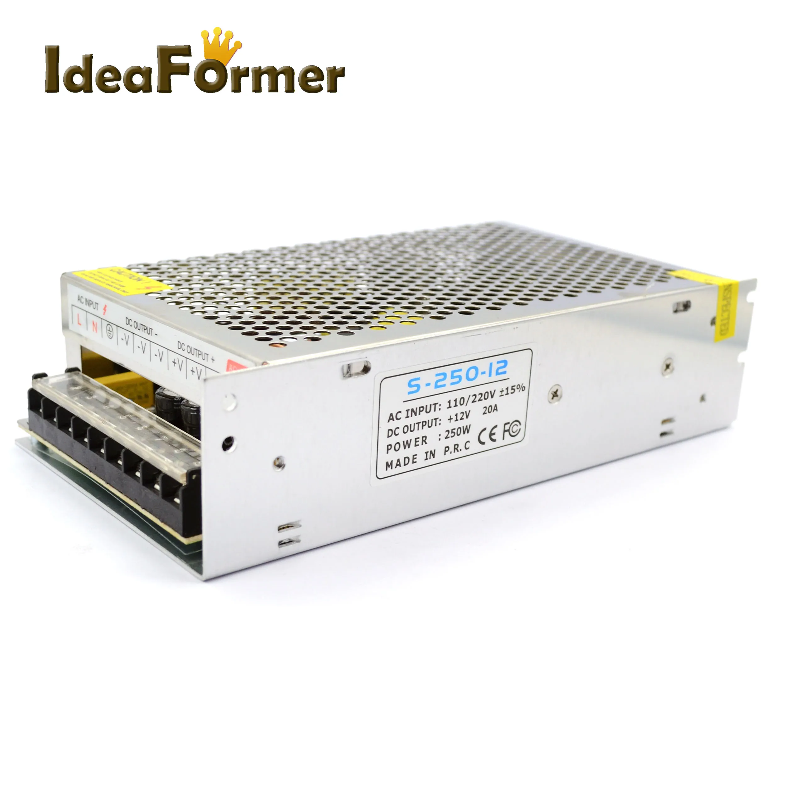 3D Printer Switching power supply AC/DC 12V and 24V S-250-12/24 250W for 3D printer with CE RHS authentication
3D Printer Switching power supply AC/DC 12V and 24V S-250-12/24 250W for 3D printer with CE RHS authentication