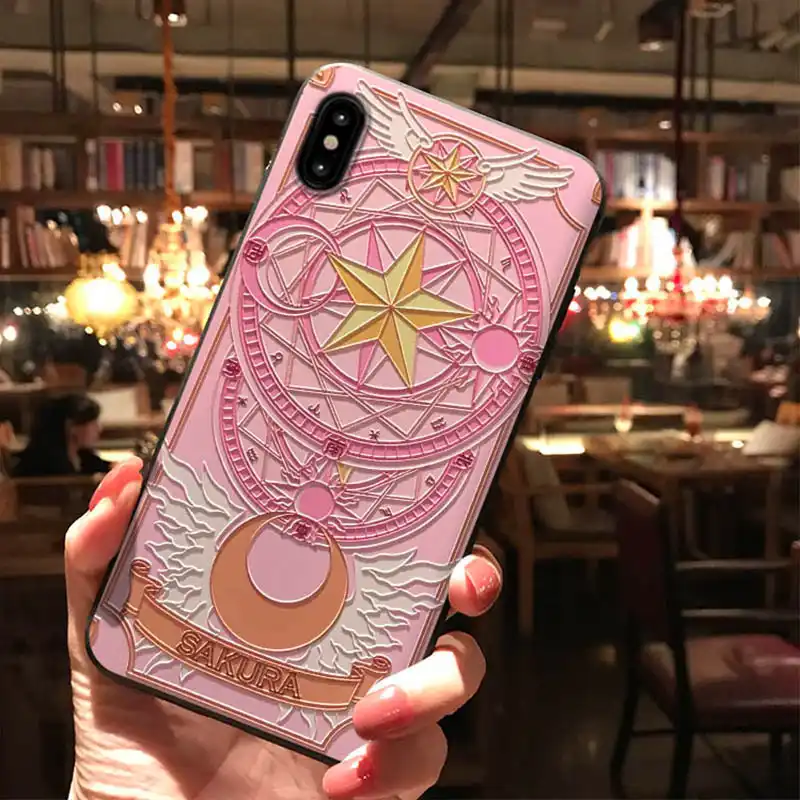 カードキャプターさくら電話ケースiphone Xs最大xr Coqueソフトシリコンtpuバックカバー用 8 7 6s 6 プラスケースcapa 電話用緩衝材 Gooum