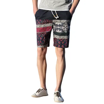 Men Shorts New Summer Casual Ethnic Style Printed Loose Cotton Mid Waist Linen Hemp beach shorts men elastic waist shorts c0429
Men Shorts New Summer Casual Ethnic Style Printed Loose Cotton Mid Waist Linen Hemp beach shorts men elastic waist shorts c0429