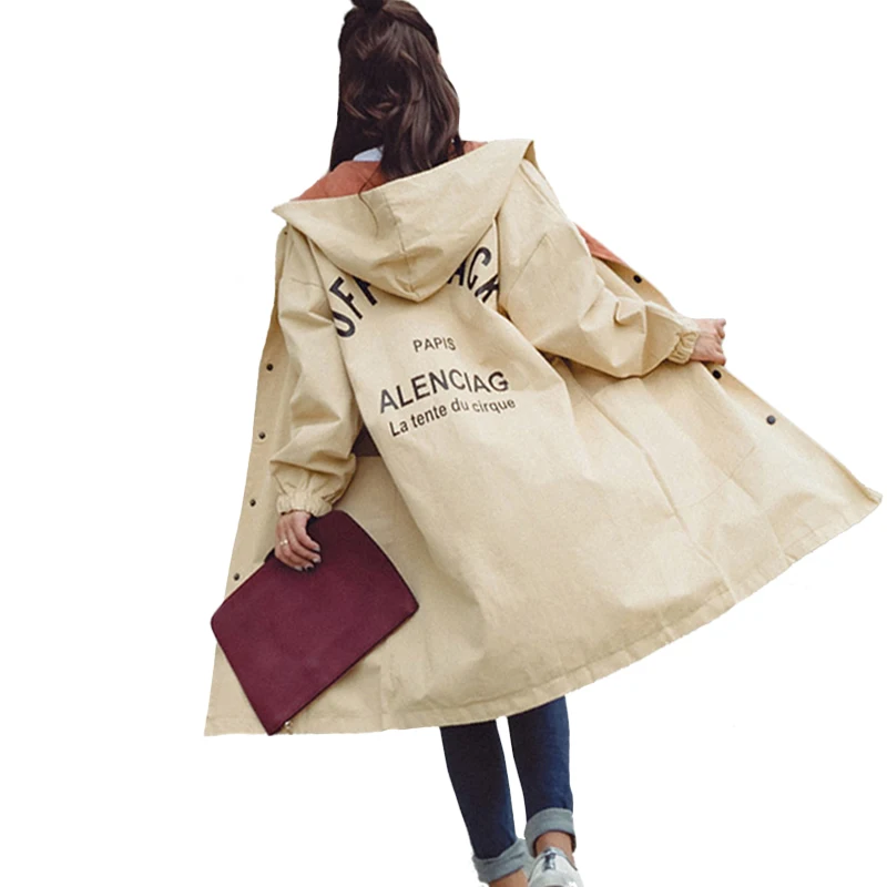 2019 Spring Womens Trench Coat Plus Size 3XL Hooded Windbreaker Solid Pockets Button Lightweight Raincoat Overcoat Big Size Coat
2019 Spring Womens Trench Coat Plus Size 3XL Hooded Windbreaker Solid Pockets Button Lightweight Raincoat Overcoat Big Size Coat