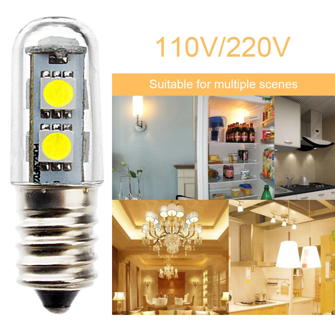 AC 110/220V SMD5050 Spotlight Corn Bulbs Pendant Fridge Refrigerator Light for Microwave Ovens Range Hood Sewing Machine Lamp
AC 110/220V SMD5050 Spotlight Corn Bulbs Pendant Fridge Refrigerator Light for Microwave Ovens Range Hood Sewing Machine Lamp