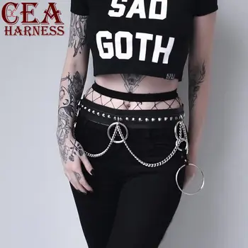 CEA.HARNESS Sexy Leather Harness Chain Belt For Women Jeans Garter Punk Goth Body Harness Bondage Waist Belts Street Straps
CEA.HARNESS Sexy Leather Harness Chain Belt For Women Jeans Garter Punk Goth Body Harness Bondage Waist Belts Street Straps