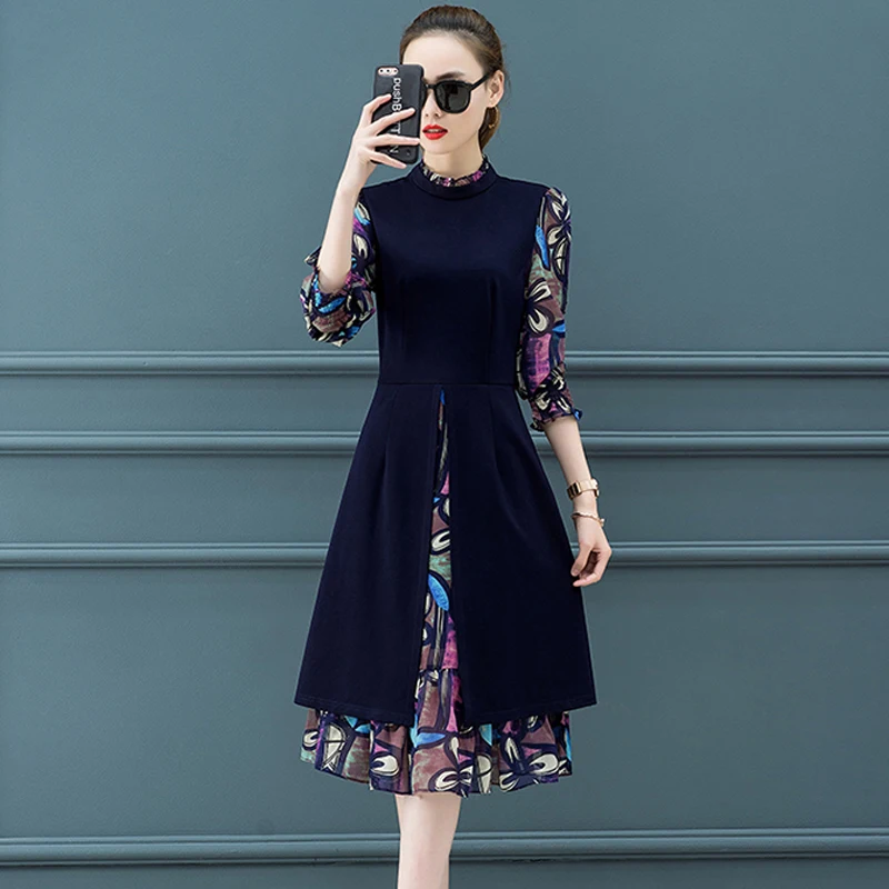 women's clothing 2019 new woman spring printing vintage fake two piece Lotus leaf collar dresses ladies irregular chiffon dress
women's clothing 2019 new woman spring printing vintage fake two piece Lotus leaf collar dresses ladies irregular chiffon dress