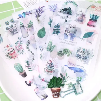 6 pieces Self-made Fresh European style Cute Cat and plant Sticker washi paper Sticker/ DIY decoration handbook sticker
6 pieces Self-made Fresh European style Cute Cat and plant Sticker washi paper Sticker/ DIY decoration handbook sticker