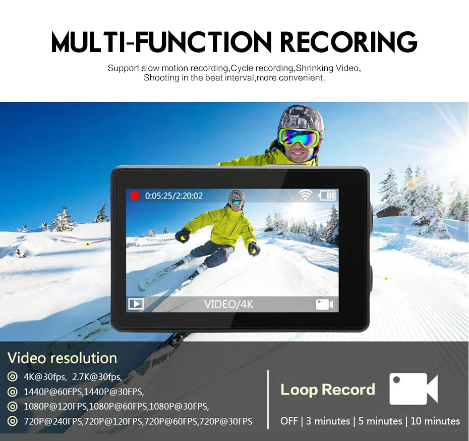 SOOCOO S300 4K 30FPS Sports Camera 2.35 Touchscreen Hi3559V100 IMX377 EIS Wifi External Mic GPS (5)